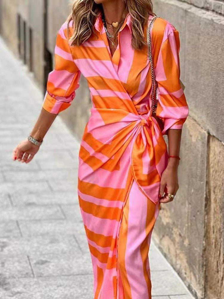 Phoebe | Women's Printed Wrap Maxi Dress | Tie Waist Wedding Guest
