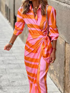 Phoebe | Women's Printed Wrap Maxi Dress | Tie Waist Wedding Guest