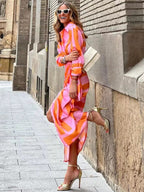 Phoebe | Women's Printed Wrap Maxi Dress | Tie Waist Wedding Guest 2