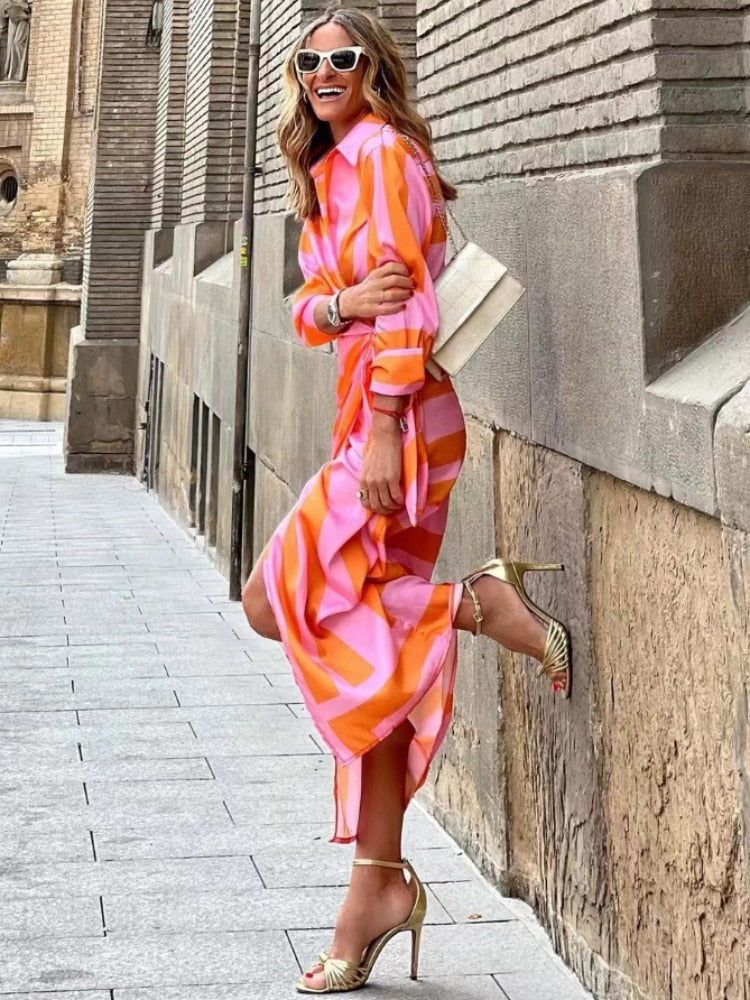 Phoebe | Women's Printed Wrap Maxi Dress | Tie Waist Wedding Guest 2