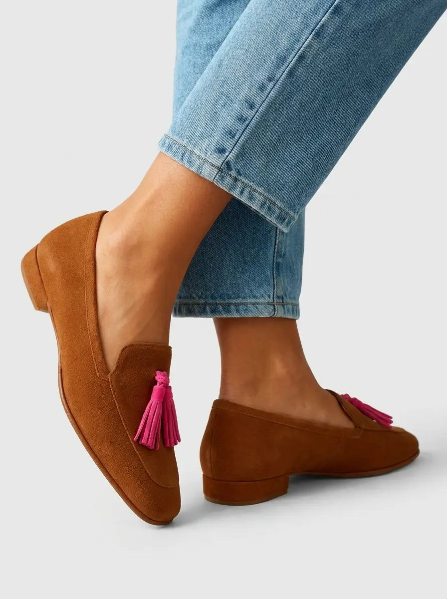 Piper | Women’s Loafers | Tassel Square Toe Slip On