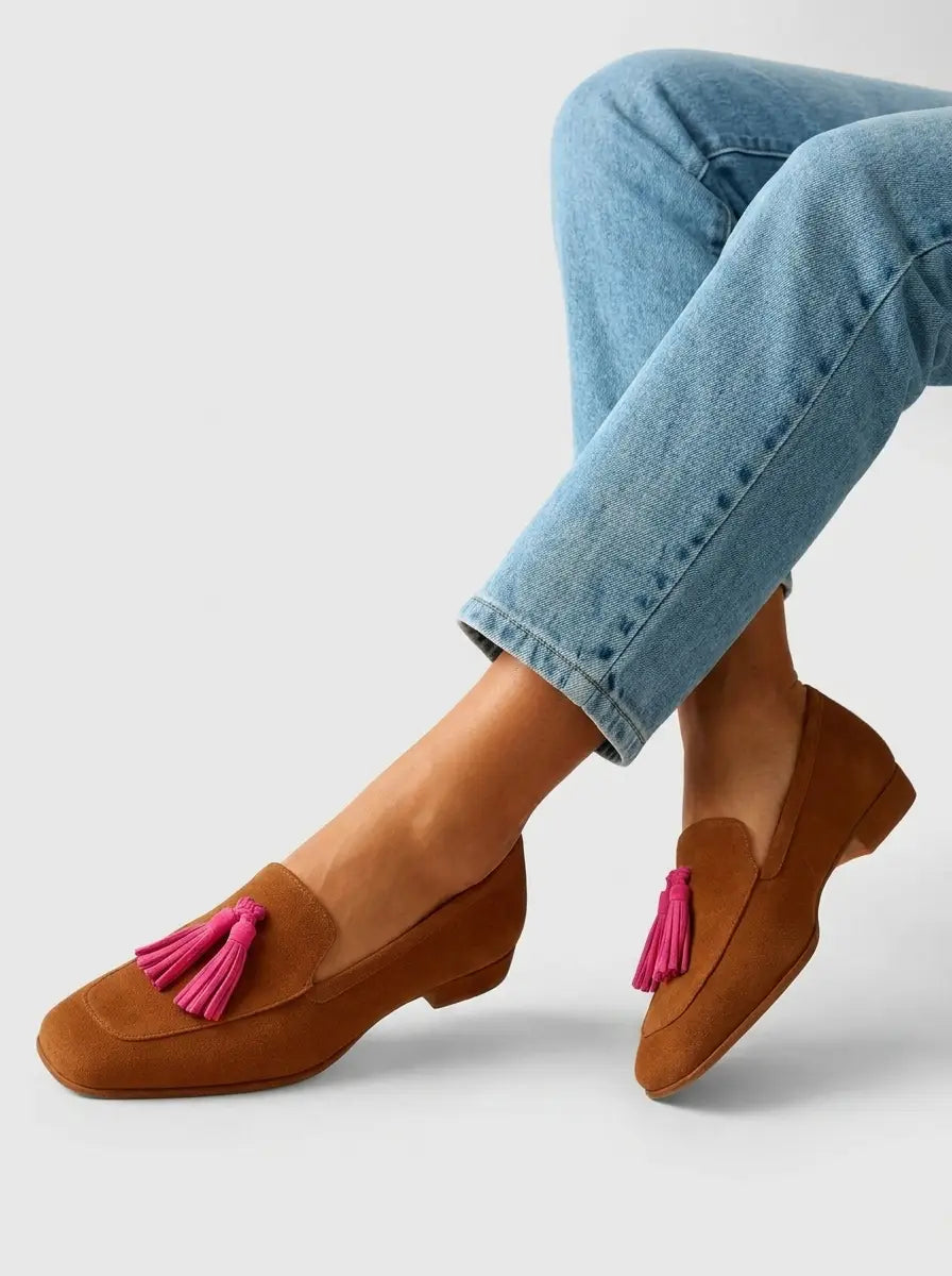 Piper | Women’s Loafers | Tassel Square Toe Slip On