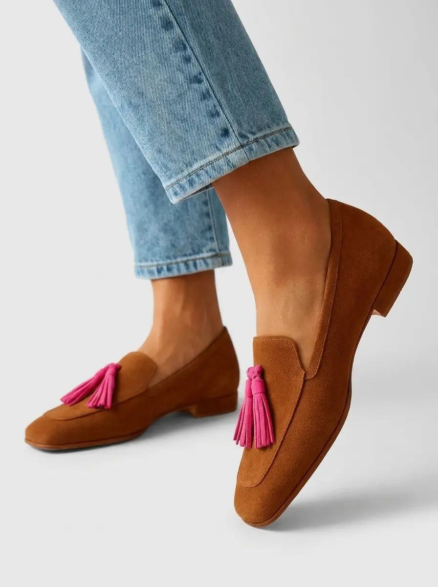 Piper | Women’s Loafers | Tassel Square Toe Slip On