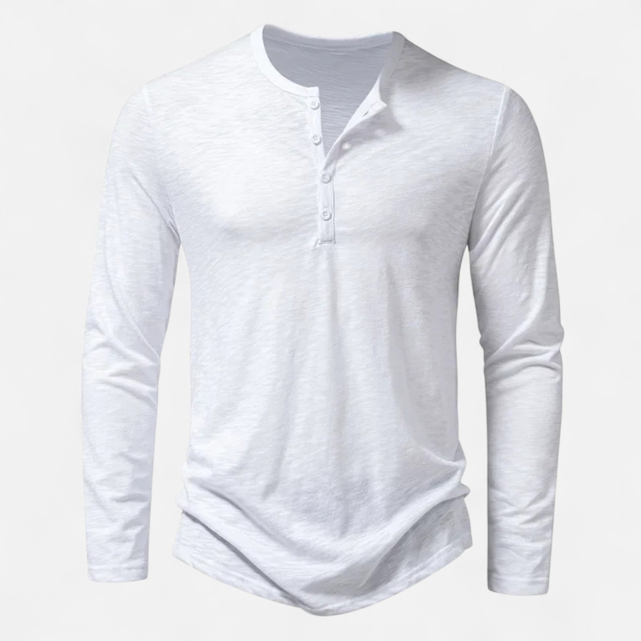 Redmont | Men’s Long Sleeve Henley Shirt | Button Placket Round Neck Daily Wear-Men Shirt-Eltrendio