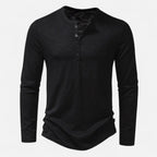Redmont | Men’s Long Sleeve Henley Shirt | Button Placket Round Neck Daily Wear-Men Shirt-Eltrendio