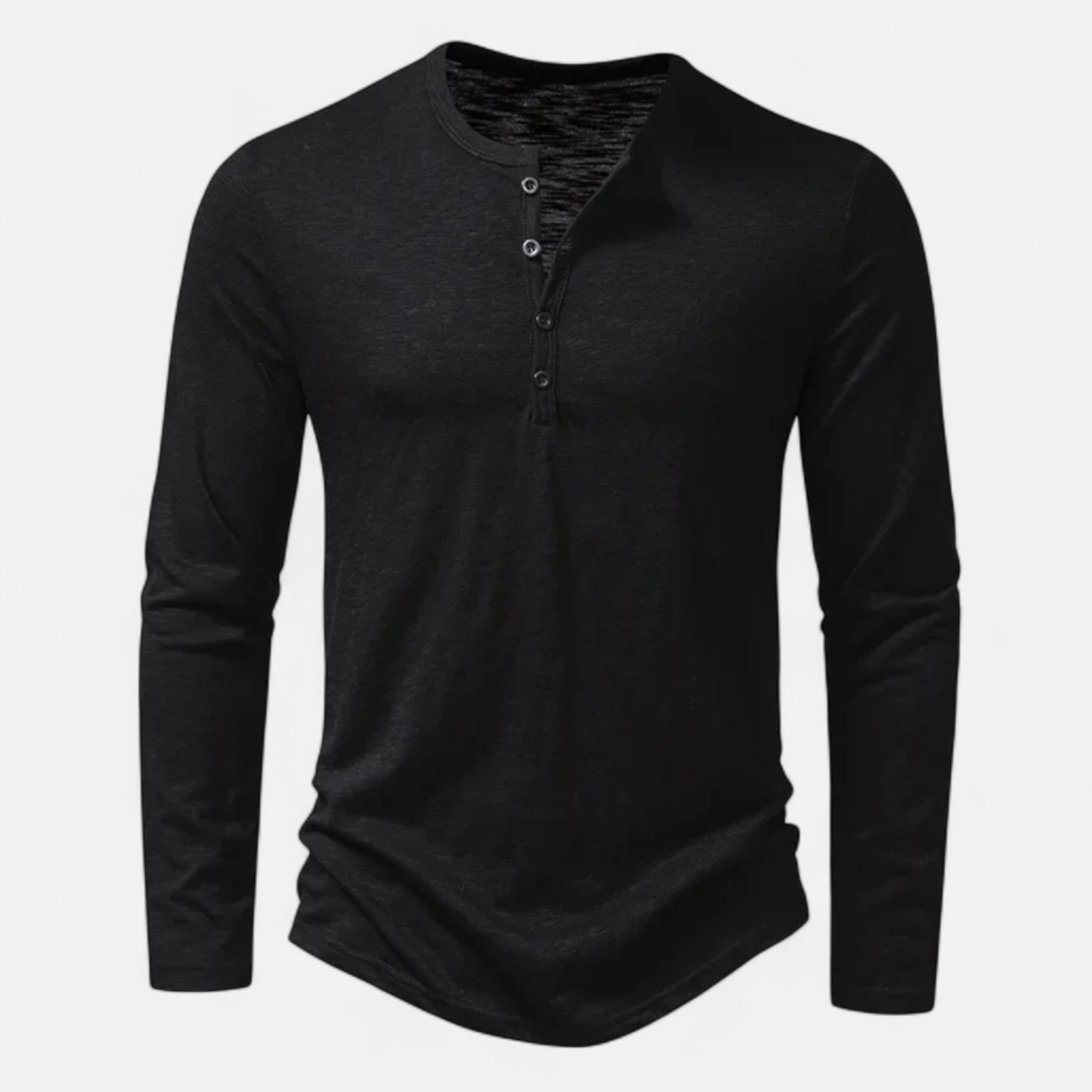 Redmont | Men’s Long Sleeve Henley Shirt | Button Placket Round Neck Daily Wear-Men Shirt-Eltrendio