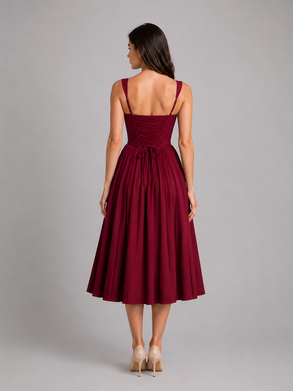 Rosalie | Women’s Midi Dress | Corset Sweetheart Wedding Guest 2