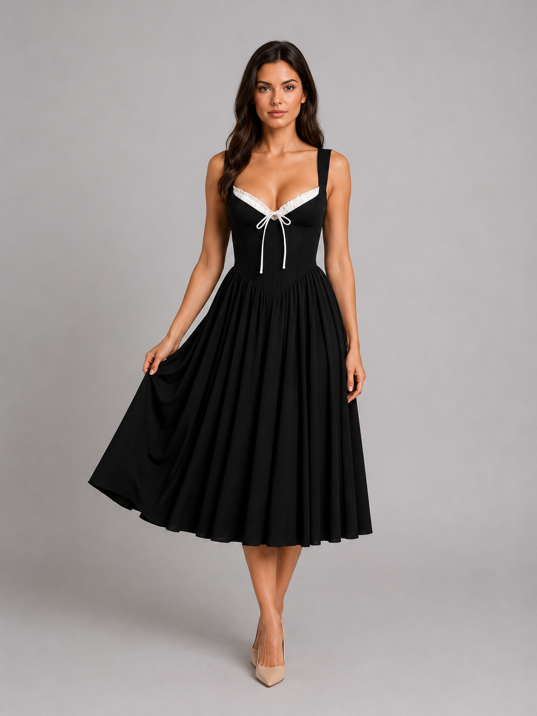 Rosalie | Women’s Midi Dress | Corset Sweetheart Wedding Guest 5