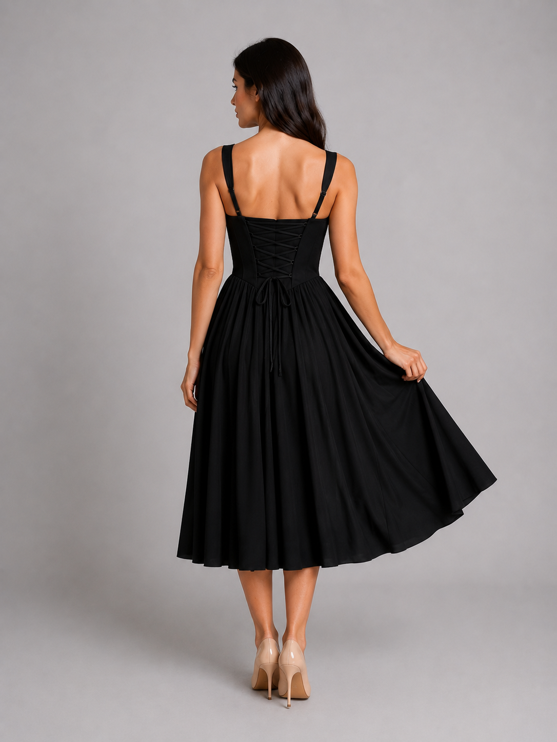 Rosalie | Women’s Midi Dress | Corset Sweetheart Wedding Guest 6