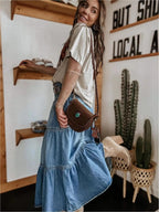 Billie | High Waist Maxi Denim Skirt - Image 2