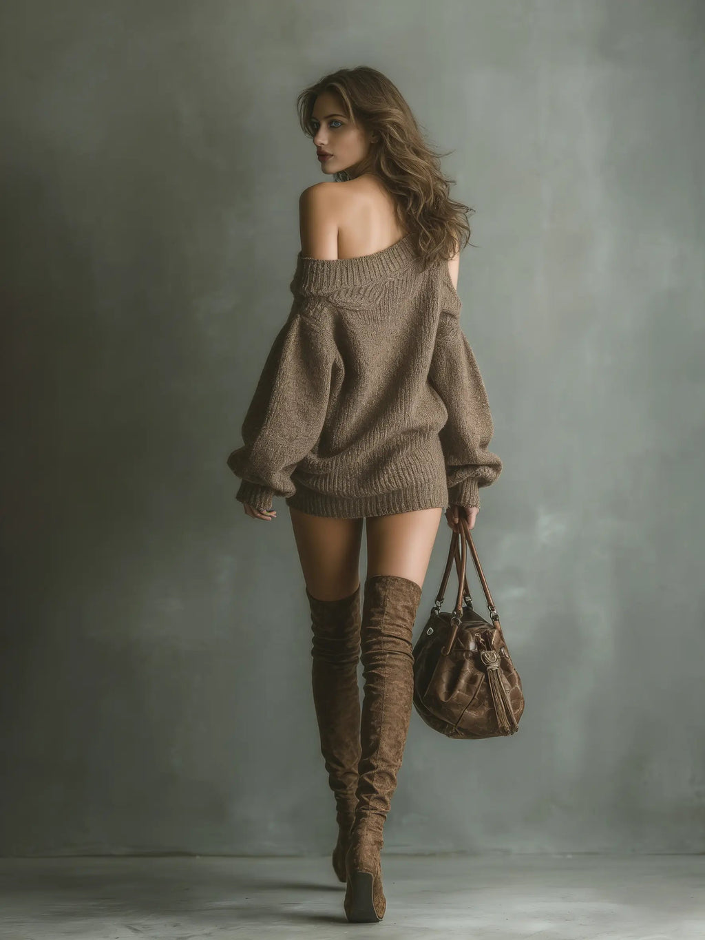 Amber | Off-Shoulder Knit Mini Dress - Image 5