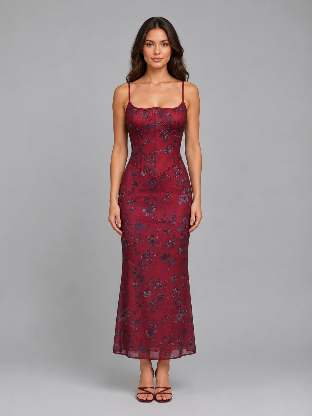 Scarlett | Women’s Maxi Dress | Corset Floral Cocktail