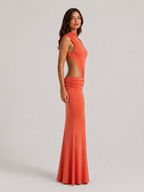 Selene | Women’s Maxi Dress | High Neck Cut Out 3