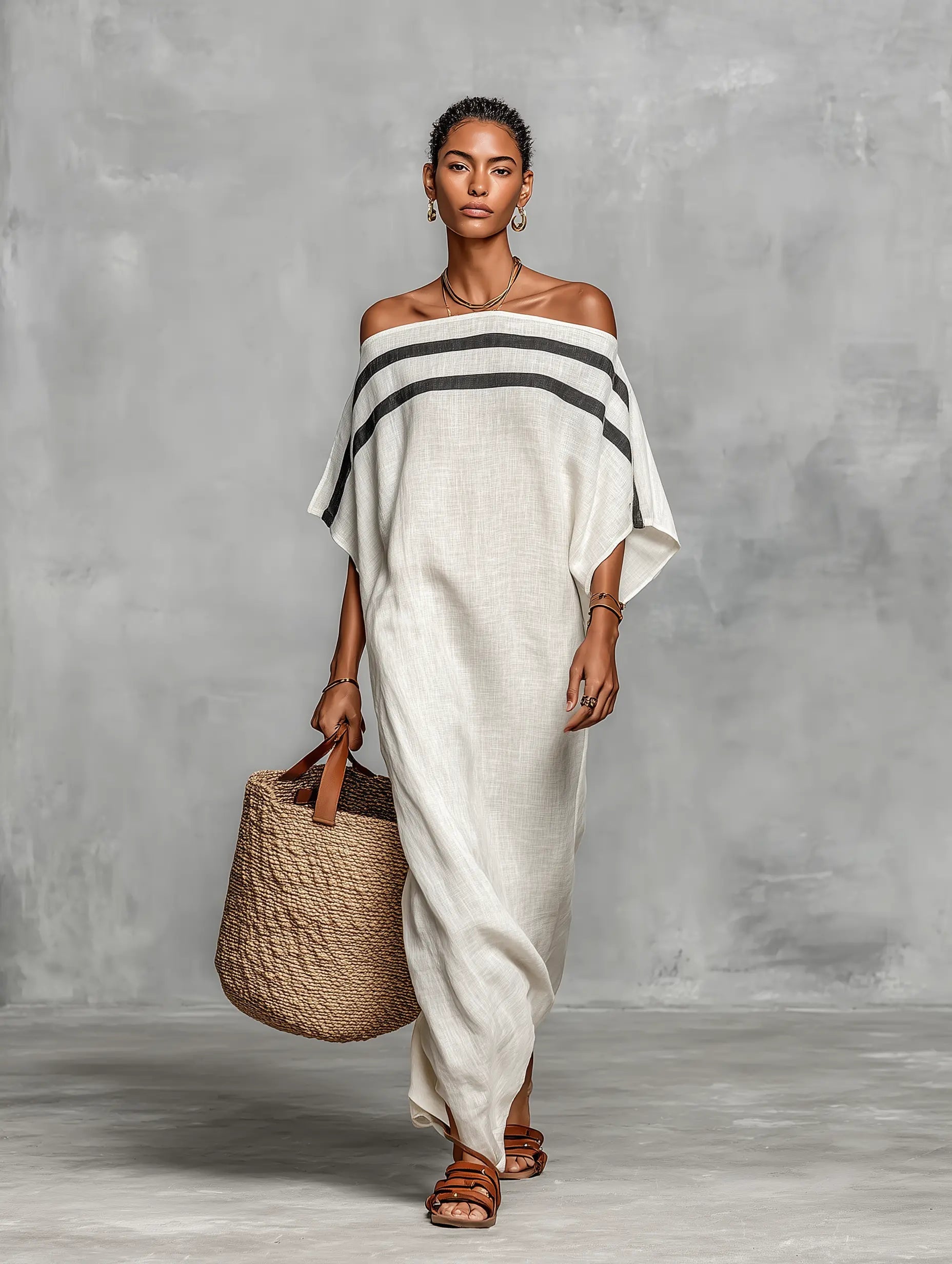 Bianca | Off-Shoulder Batwing Maxi Dress - Image 7