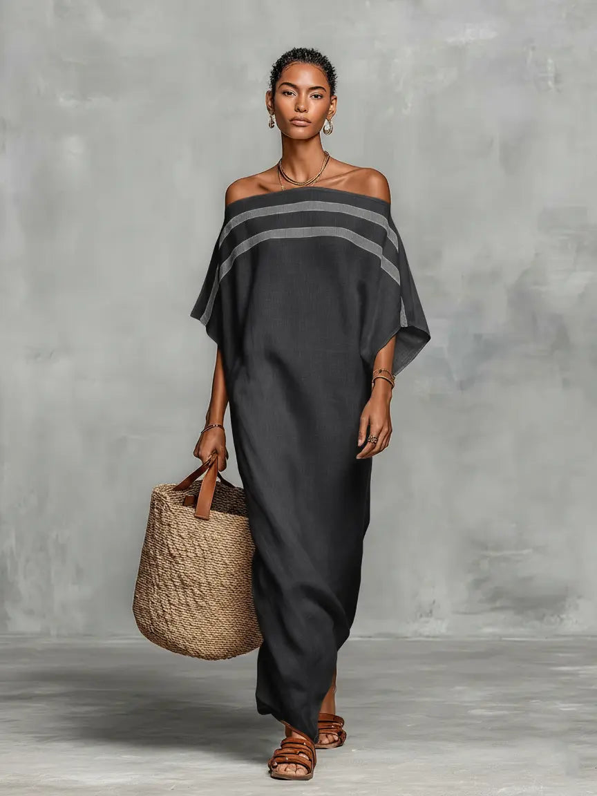 Bianca | Off-Shoulder Batwing Maxi Dress - Image 4