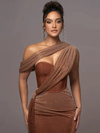Anabel | Women's One-Shoulder Maxi Dress - Image 3