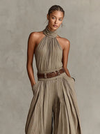 Autumn | Halter Neck Wide-Leg Jumpsuit - Image 3