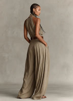 Autumn | Halter Neck Wide-Leg Jumpsuit - Image 5
