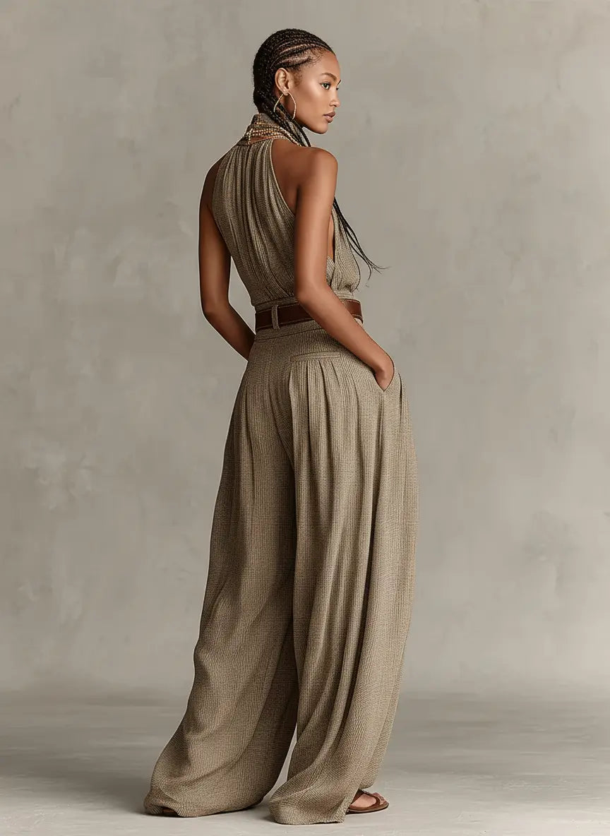 Autumn | Halter Neck Wide-Leg Jumpsuit - Image 5