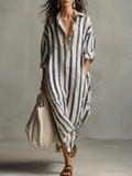 Billie | Women's Striped Boho Maxi Dress