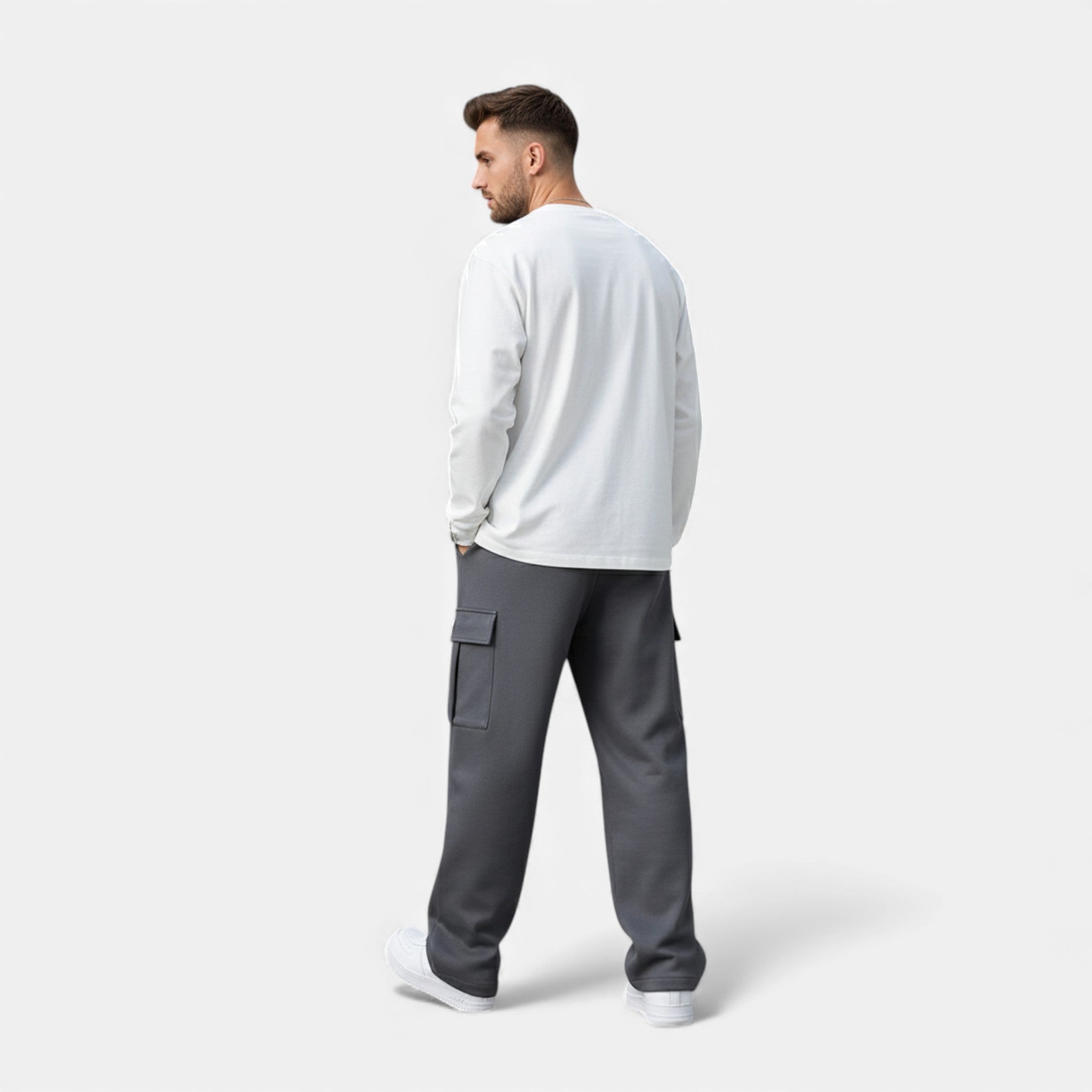 Stonebridge | Men’s Cargo Jogger Trousers | Drawstring Waist Flap Pocket Casual Wear-Men Pants-Eltrendio