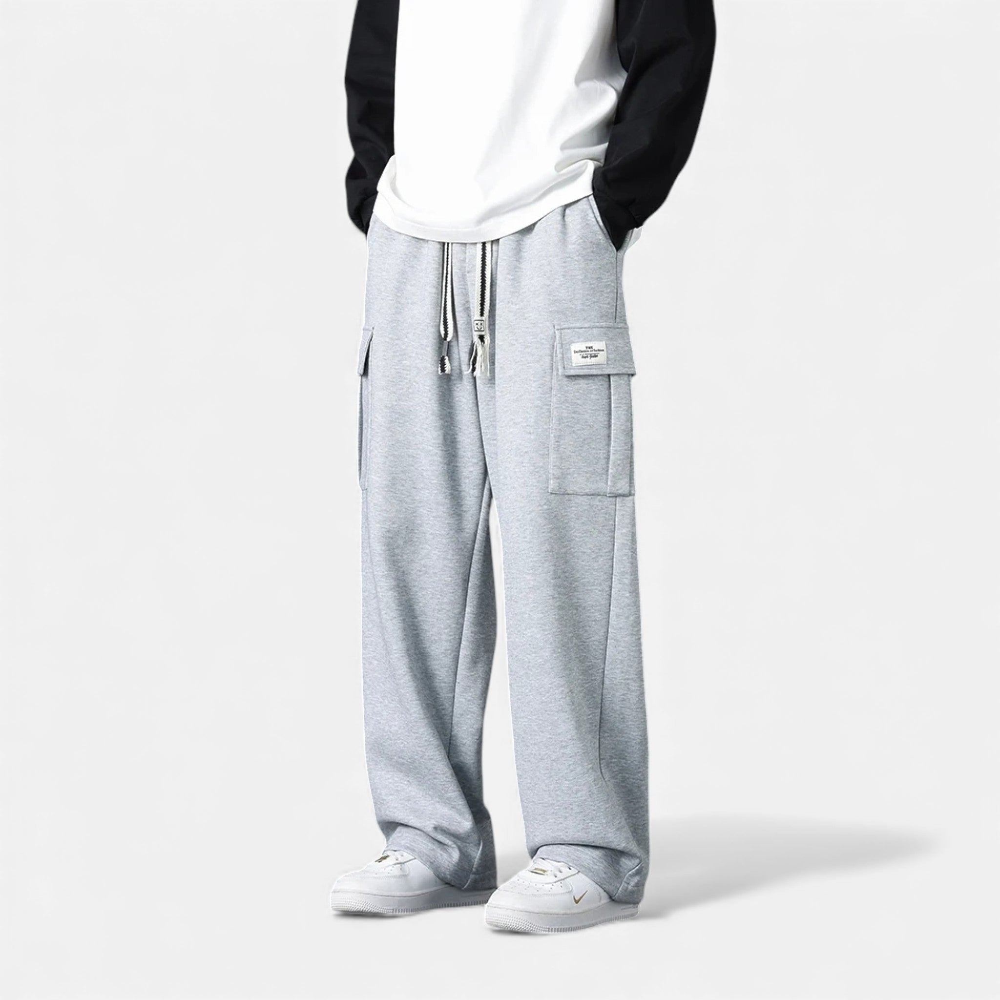 Stonebridge | Men’s Cargo Jogger Trousers | Drawstring Waist Flap Pocket Casual Wear-Men Pants-Eltrendio