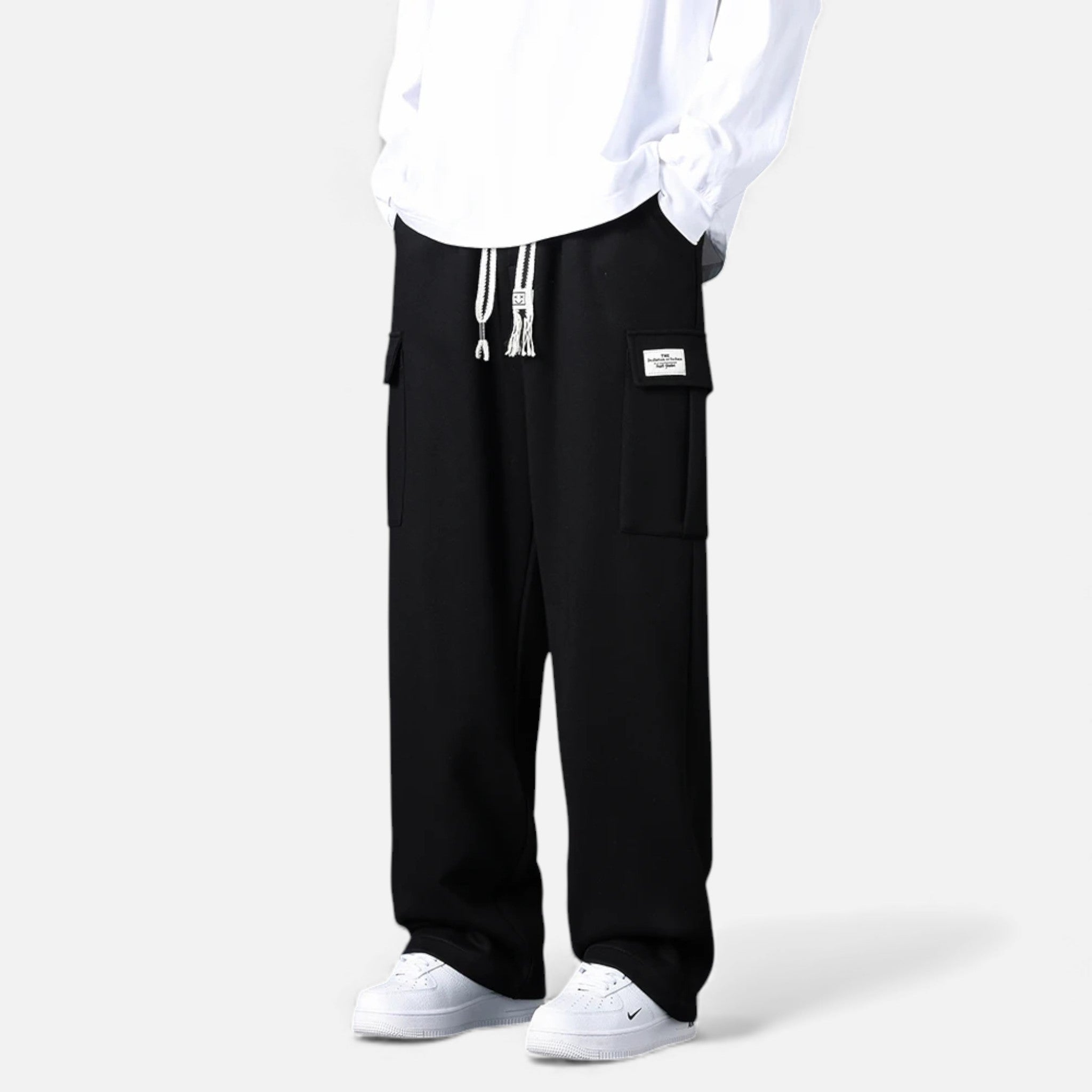 Stonebridge | Men’s Cargo Jogger Trousers | Drawstring Waist Flap Pocket Casual Wear-Men Pants-Eltrendio
