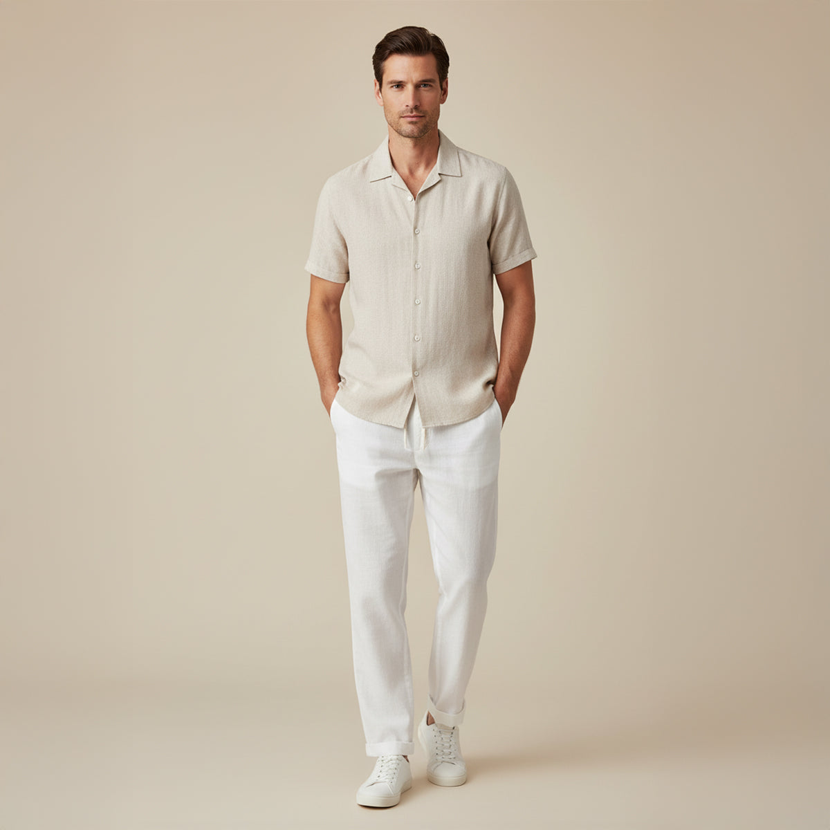 The Amalfi Linen Set – Summer Shirt & Pants for Men - Image 2