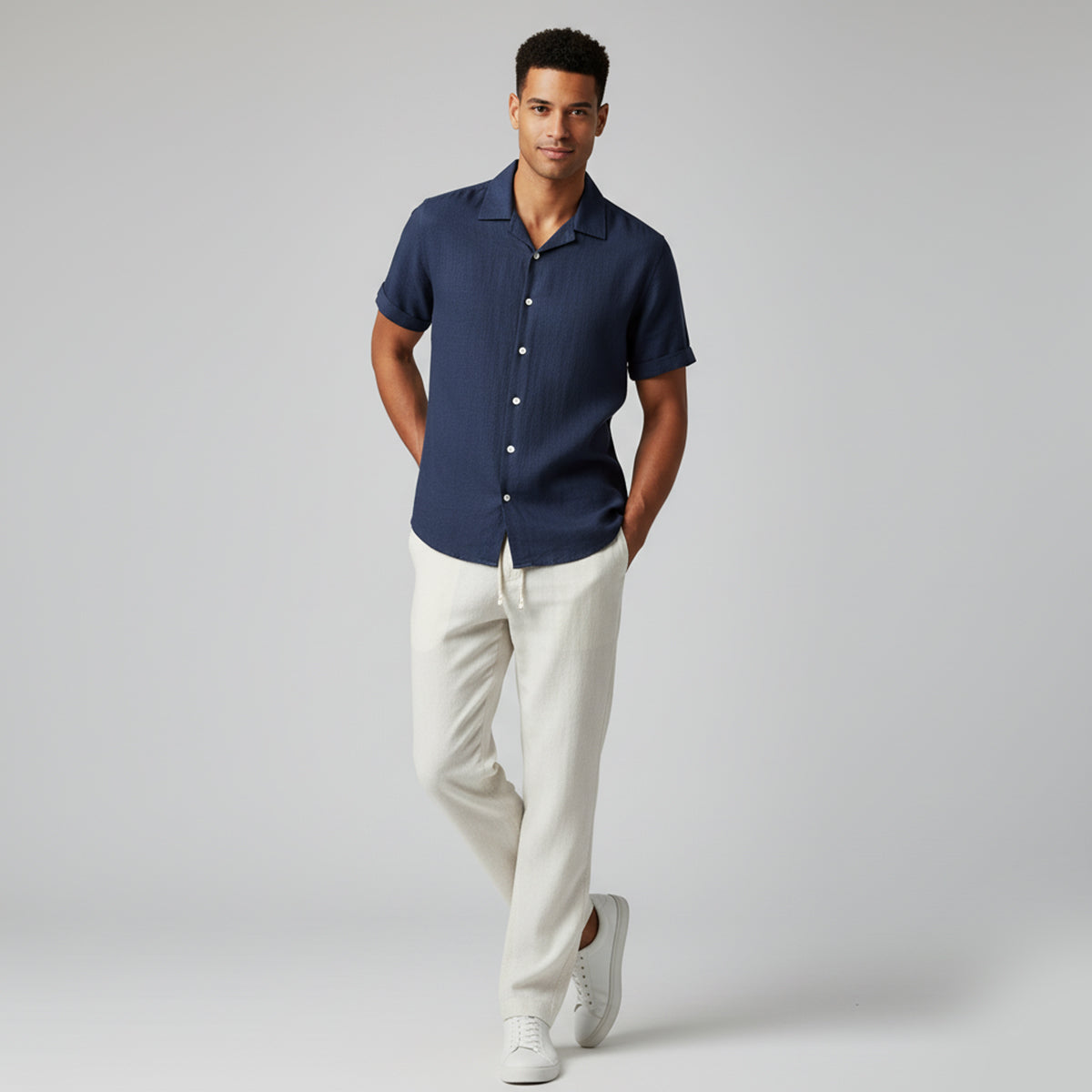 The Amalfi Linen Set – Summer Shirt & Pants for Men - Image 8