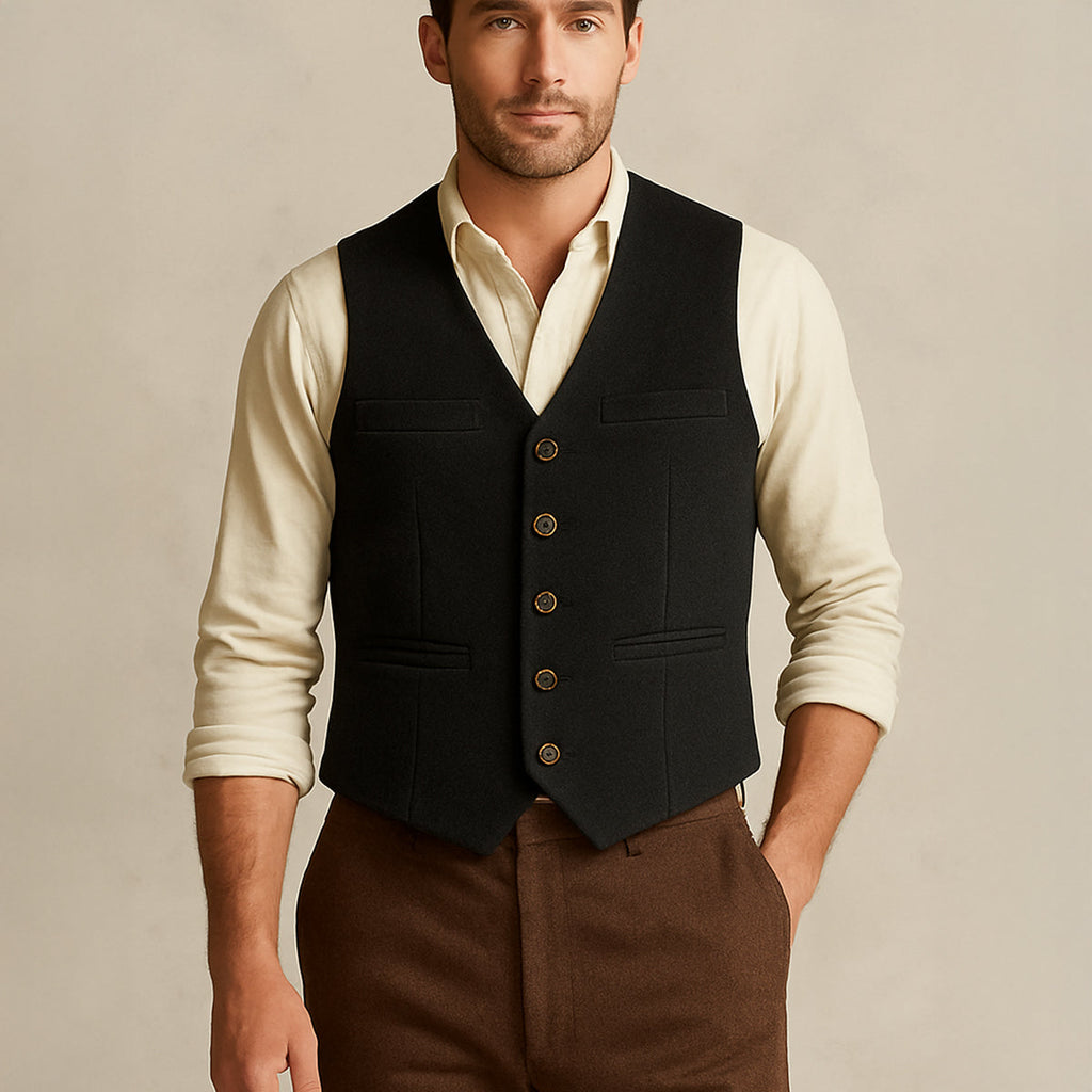 The St. Andrews Men's Elegant Button Up Vintage Vest - Image 2