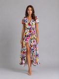 Vivienne | Women’s Maxi Dress | Wrap Front Split Wedding Guest