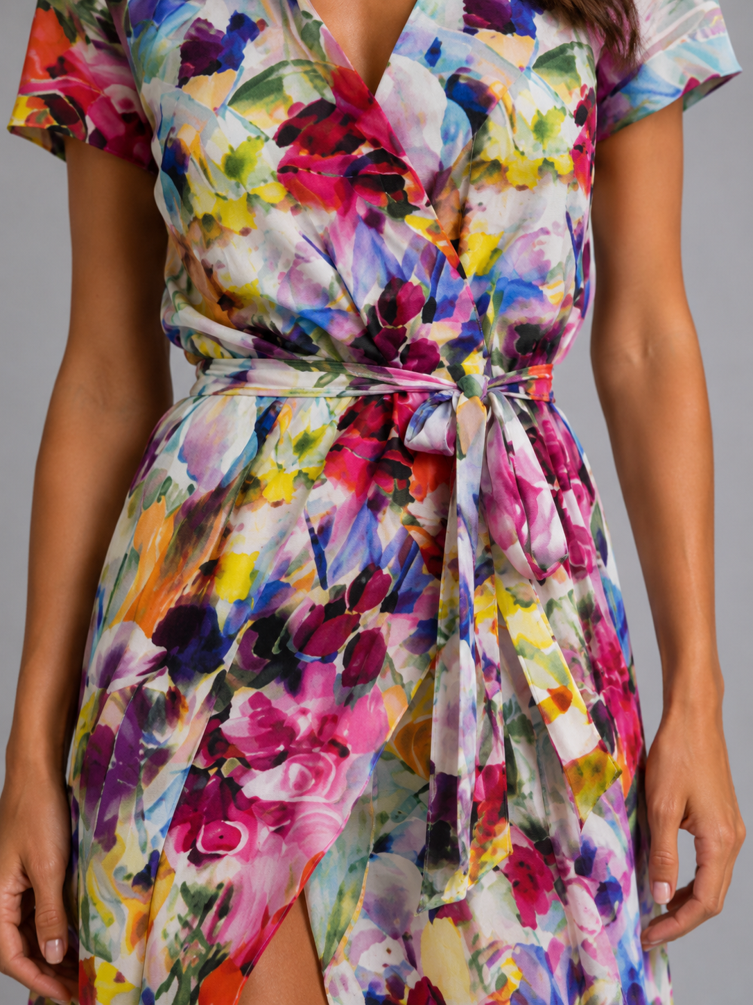 Vivienne | Women’s Maxi Dress | Wrap Front Split Wedding Guest 3