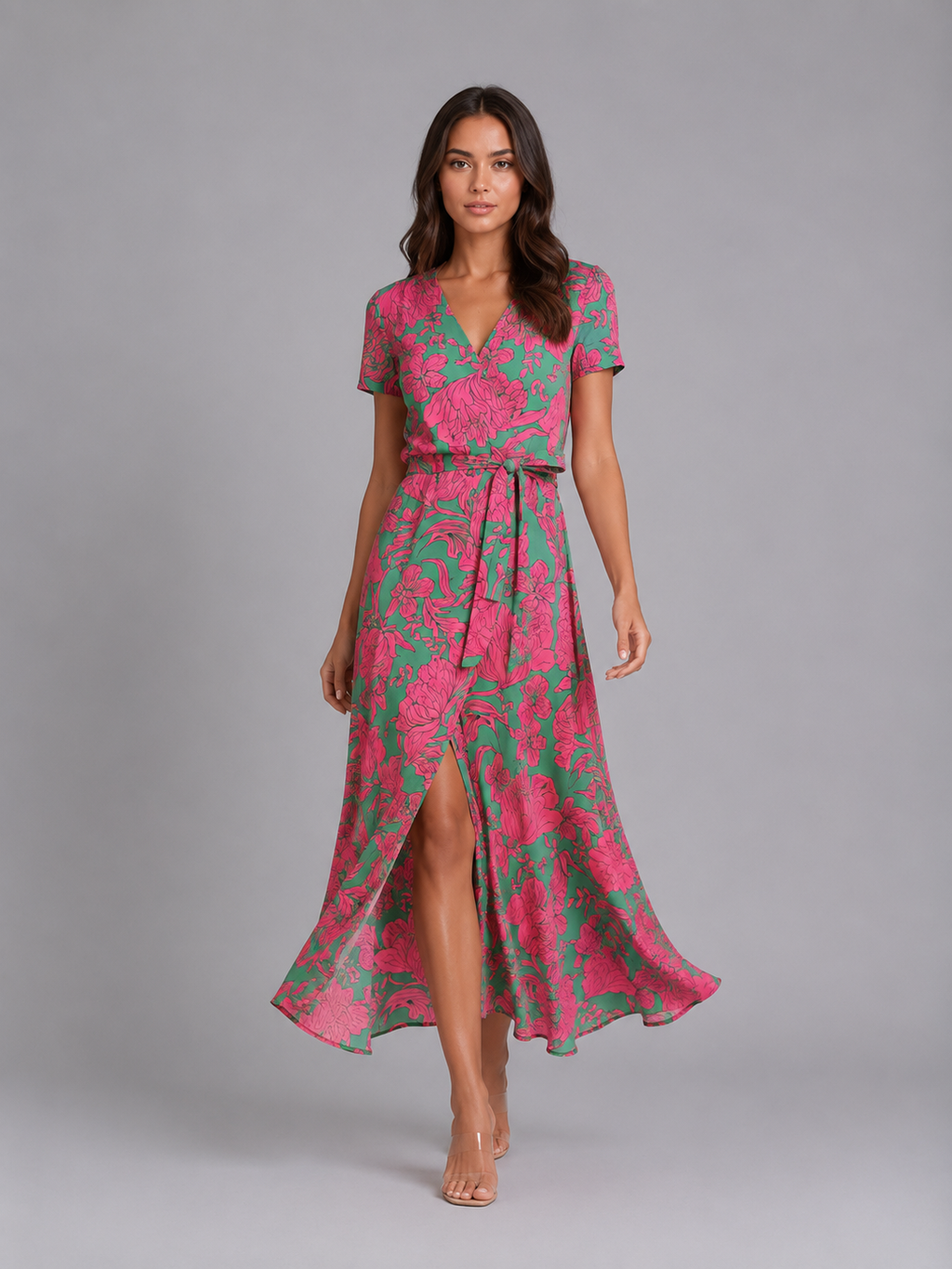 Vivienne | Women’s Maxi Dress | Wrap Front Split Wedding Guest 4