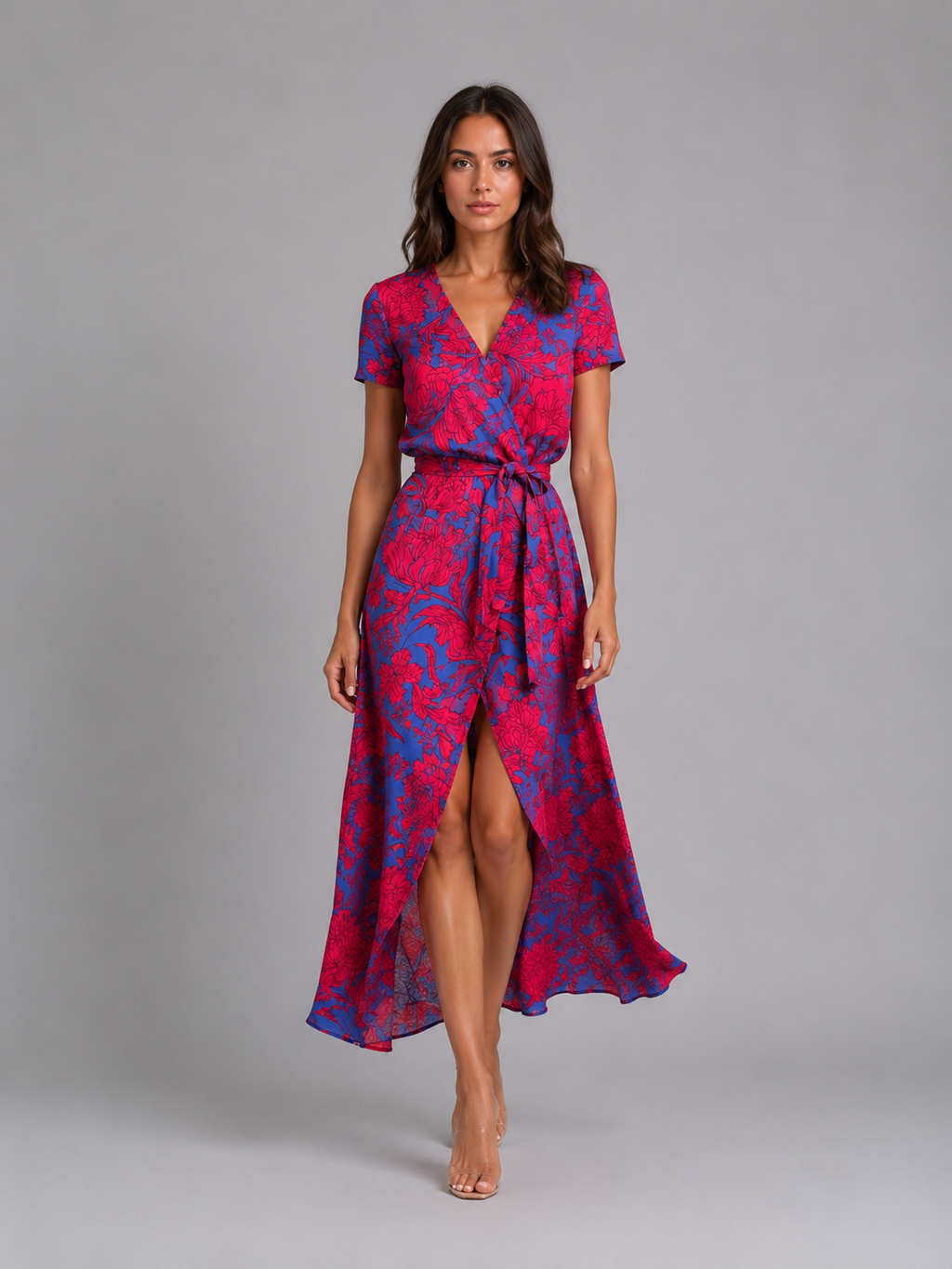 Vivienne | Women’s Maxi Dress | Wrap Front Split Wedding Guest 5