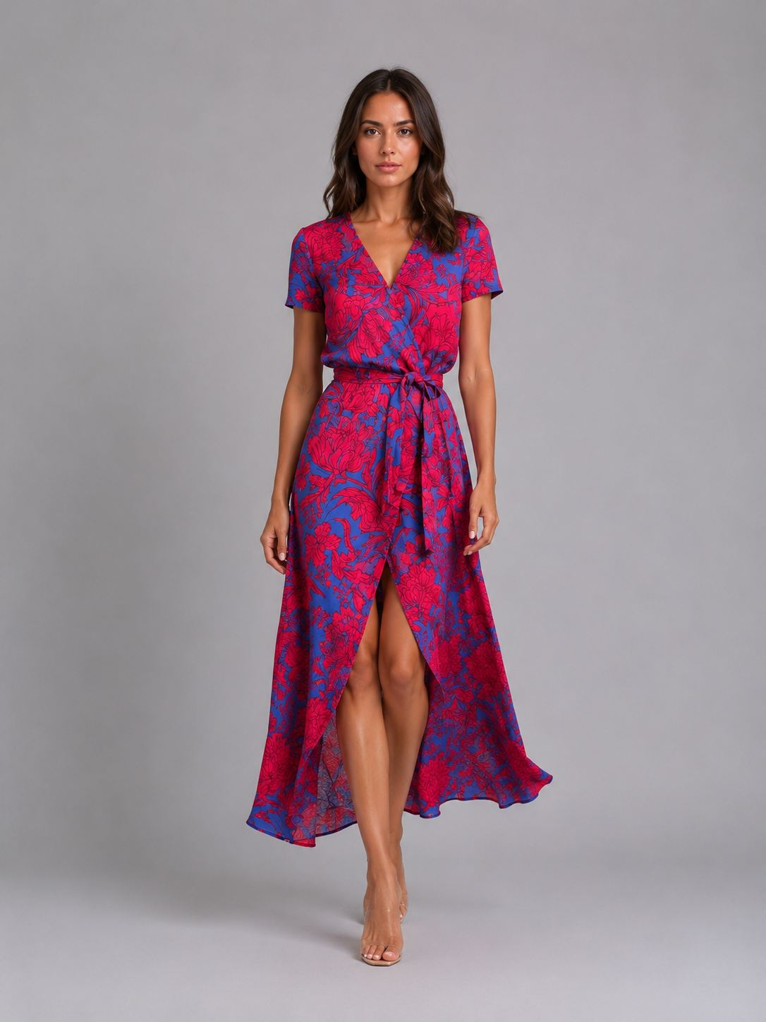 Vivienne | Women’s Maxi Dress | Wrap Front Split Wedding Guest 5