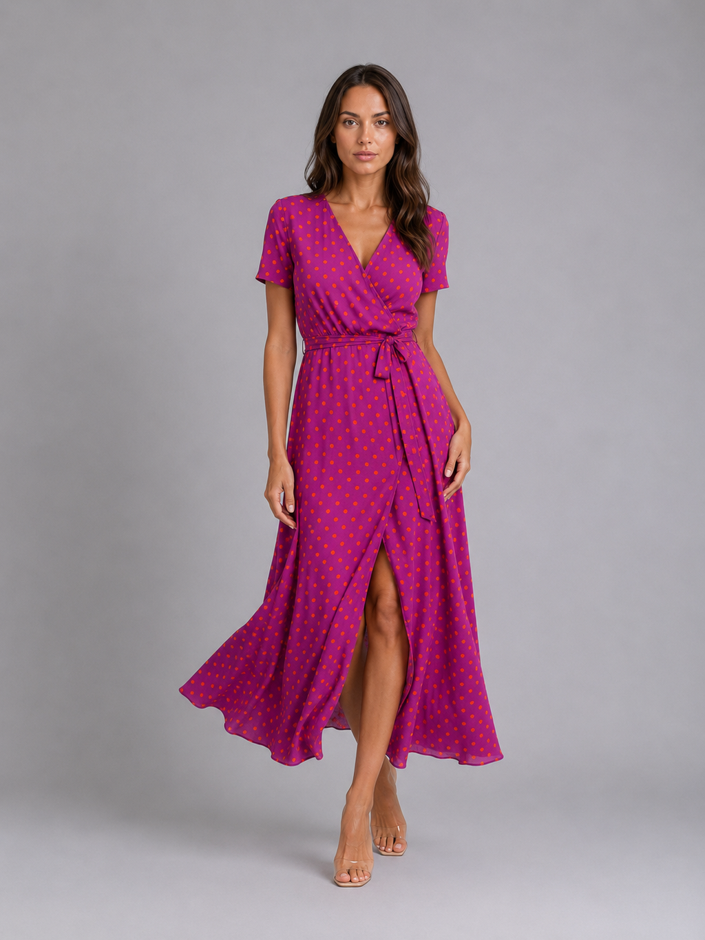 Vivienne | Women’s Maxi Dress | Wrap Front Split Wedding Guest 6
