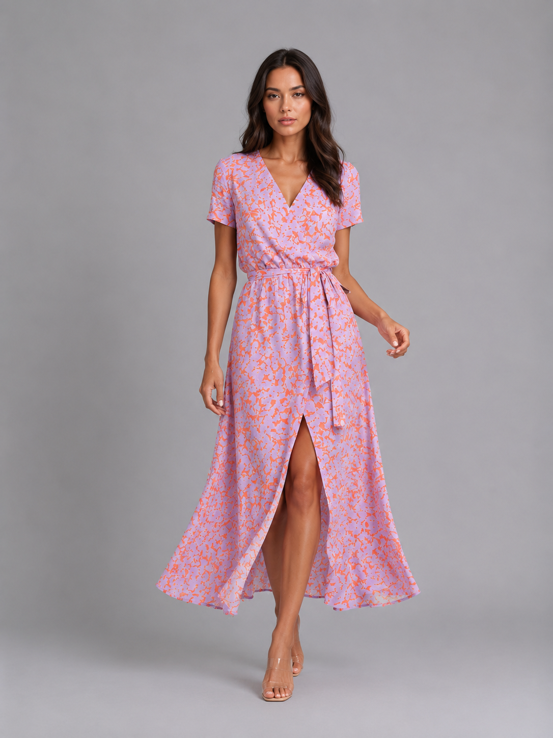 Vivienne | Women’s Maxi Dress | Wrap Front Split Wedding Guest 7