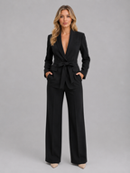 Women's Belted Blazer & Wide Leg Trouser Co-Ord Set – Tailored Two-Piece Suit - Image 7