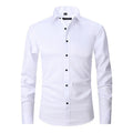 Westfield | Men’s Button Front Dress Shirt | Point Collar Long Sleeves Business Wear-Men Shirt-Eltrendio