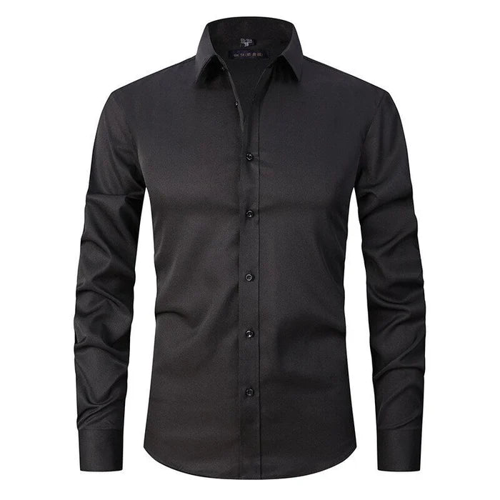 Westfield | Men’s Button Front Dress Shirt | Point Collar Long Sleeves Business Wear-Men Shirt-Eltrendio