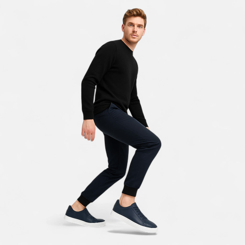 Weston | Men’s Low Top Sneakers | Lace Up Solid Colour Casual Footwear-Men Shoes-Eltrendio