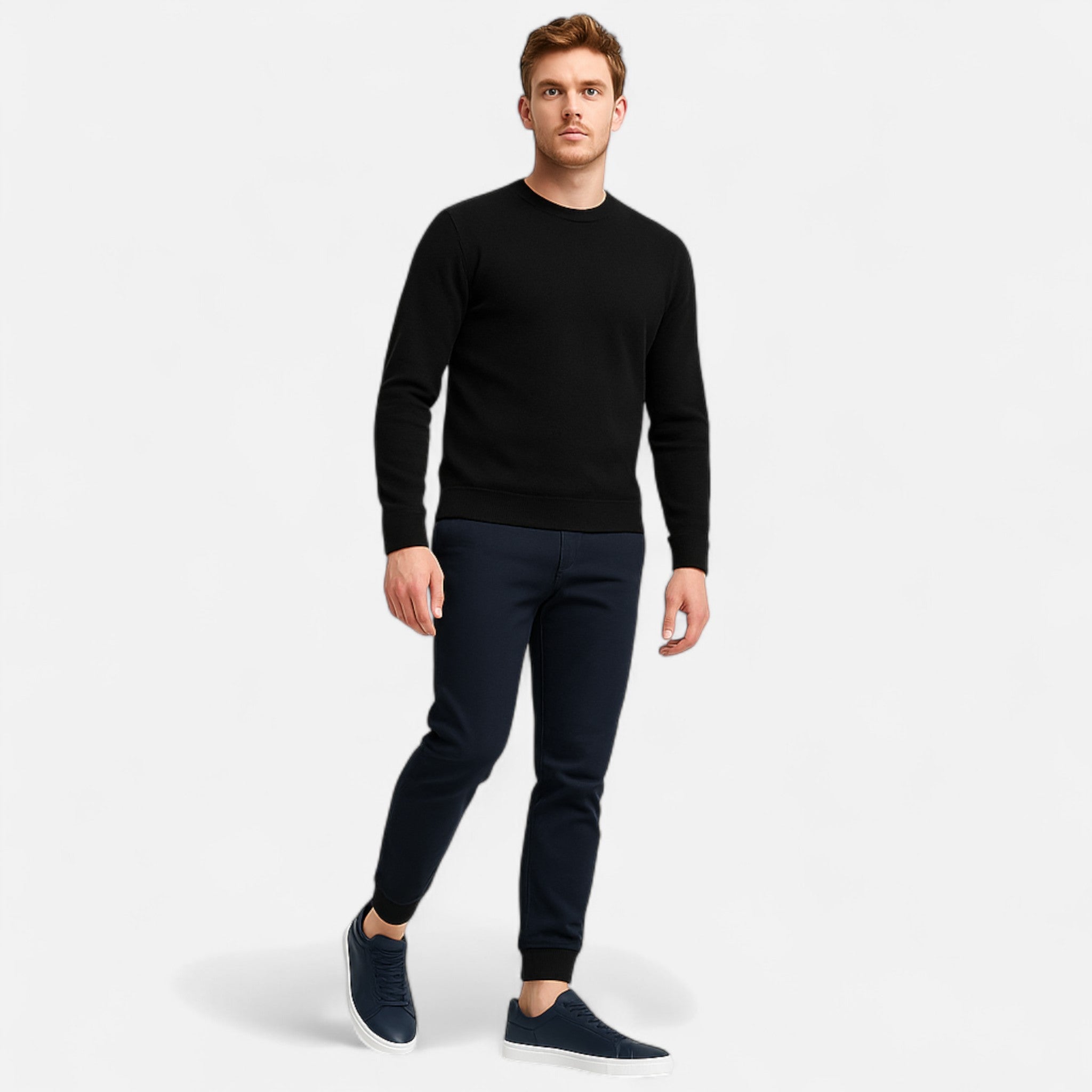Weston | Men’s Low Top Sneakers | Lace Up Solid Colour Casual Footwear-Men Shoes-Eltrendio