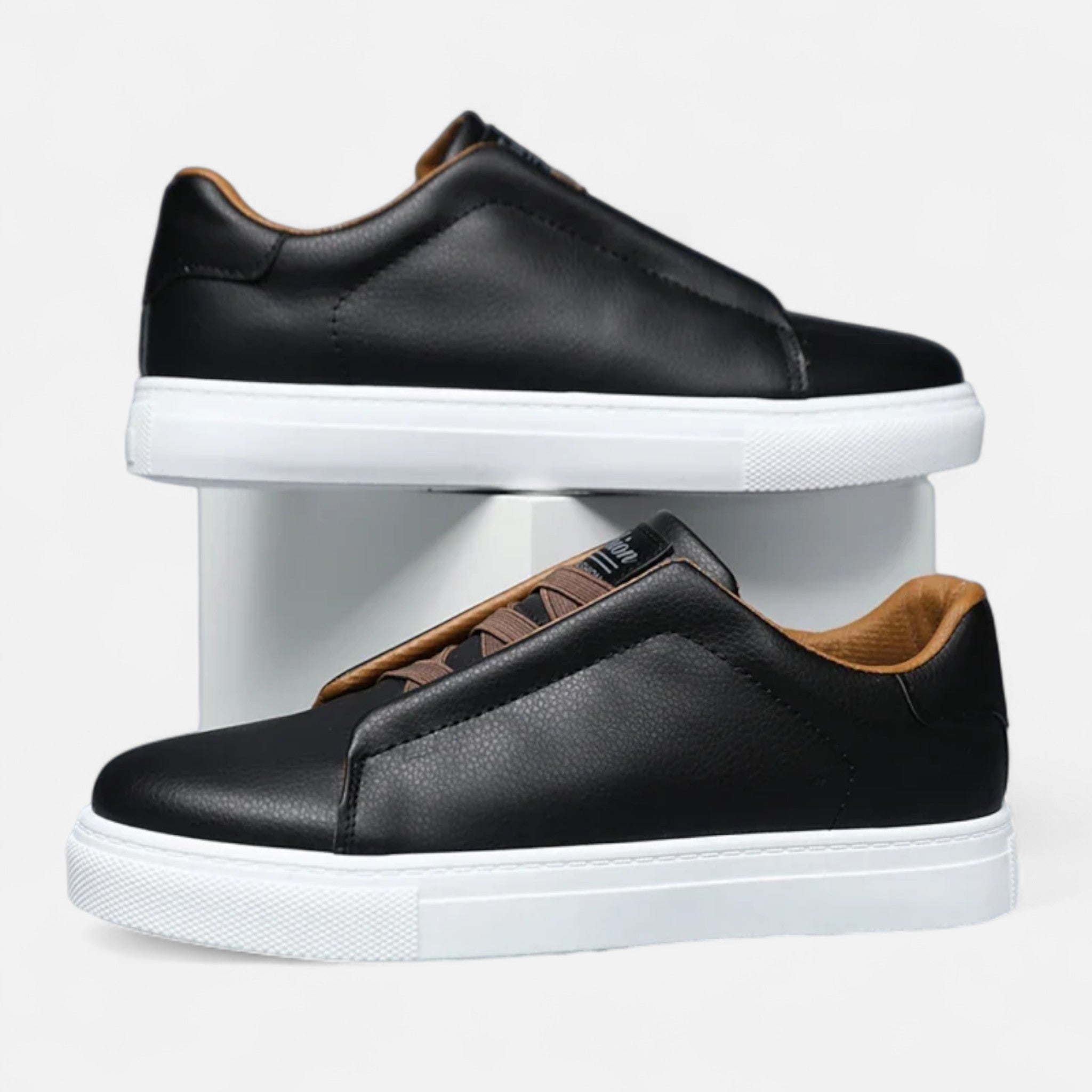 Weston | Men’s Low Top Sneakers | Lace Up Solid Colour Casual Footwear-Men Shoes-Eltrendio