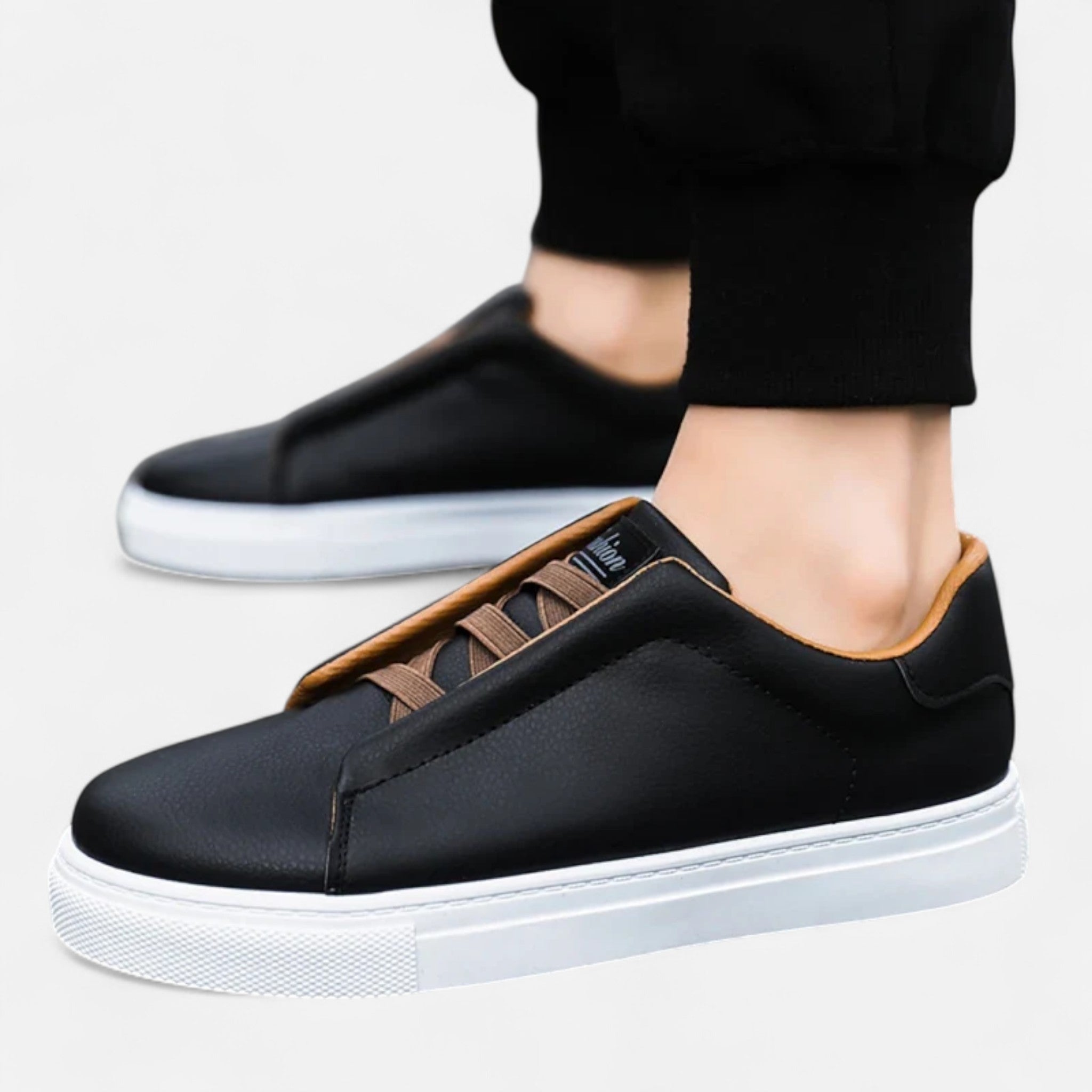 Weston | Men’s Low Top Sneakers | Lace Up Solid Colour Casual Footwear-Men Shoes-Eltrendio