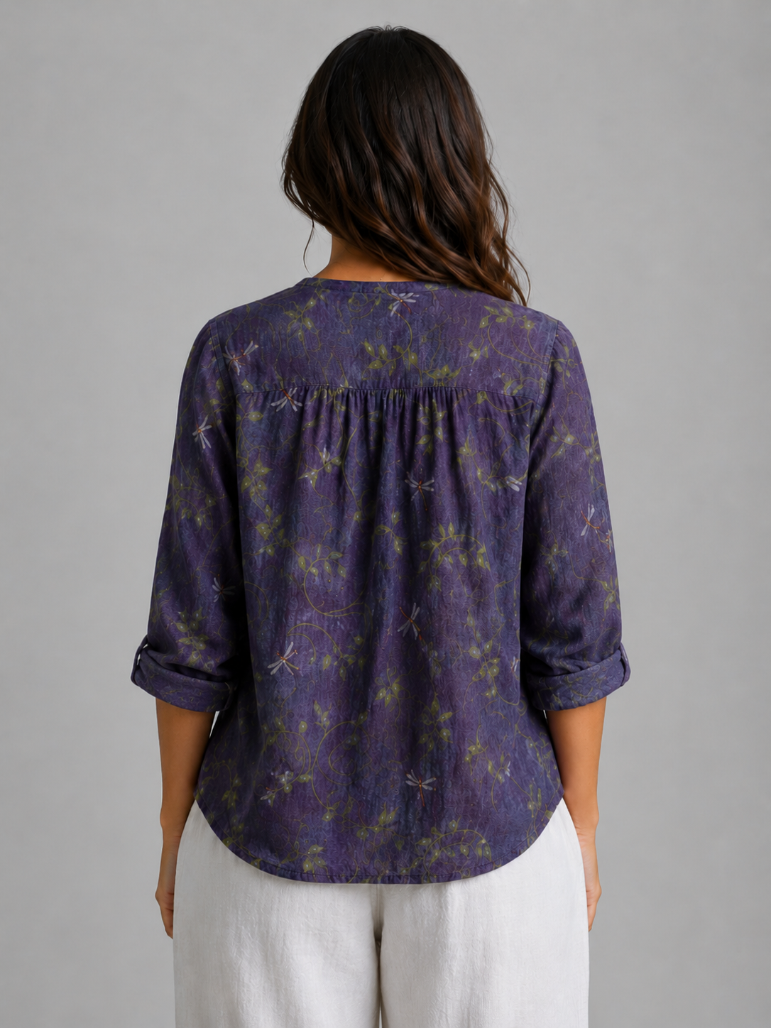 Willow | Women’s Blouse | Floral Print V Neck 2