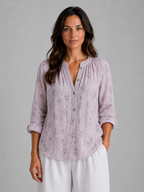 Willow | Women’s Blouse | Floral Print V Neck 4