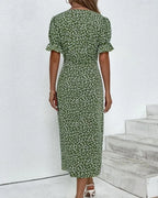 Willow | Women's Floral Print Midi Dress | V Neck Button Detail 8